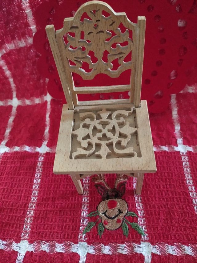 Silla Santa Claus de madera 16 x 8