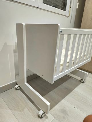Mini cuna colecho blanca