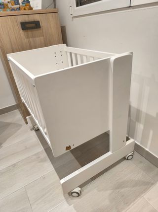 Mini cuna colecho blanca