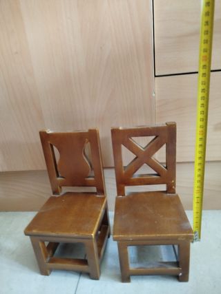2 Sillitas Madera Vintage