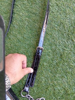 Bolso fiesta negro charol sintético-de colgar