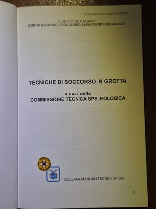 Libro rescate en cuevas Tecniche socorso grotta