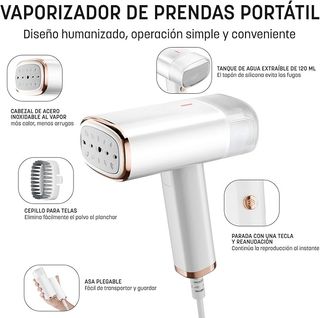 Plancha Vapor Vertical Portátil