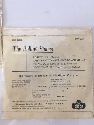 2 Singles Vinilo Rolling Stones 1964