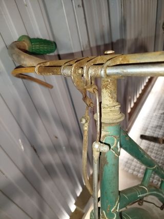 Bicicleta antigua verde
