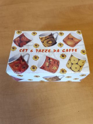 6 Tazas Café - Frutas - Porcelana