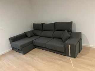 Sofá chaise longue gris
