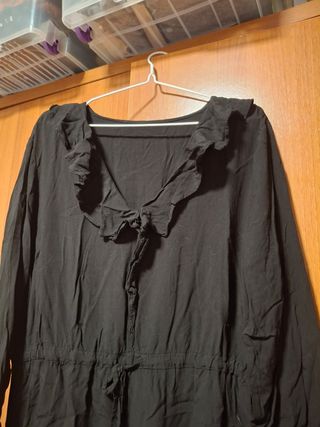 Vestido negro mujer manga larga