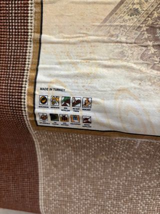 Alfombra beige y marrón 3x2m