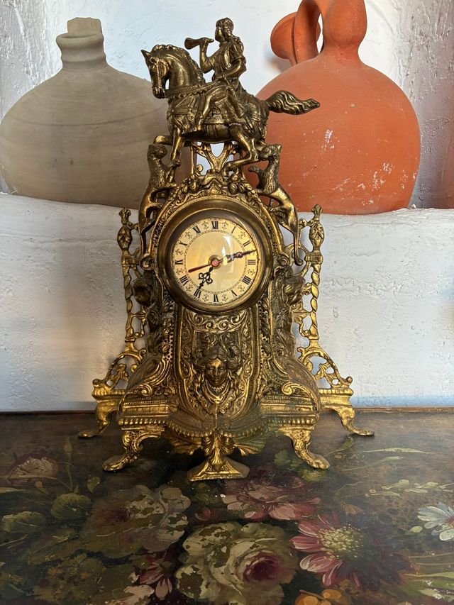 Reloj bronce antiguo Reloj mármol antiguo