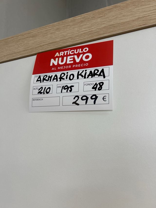 Armario 4 puertas blanco y marrón