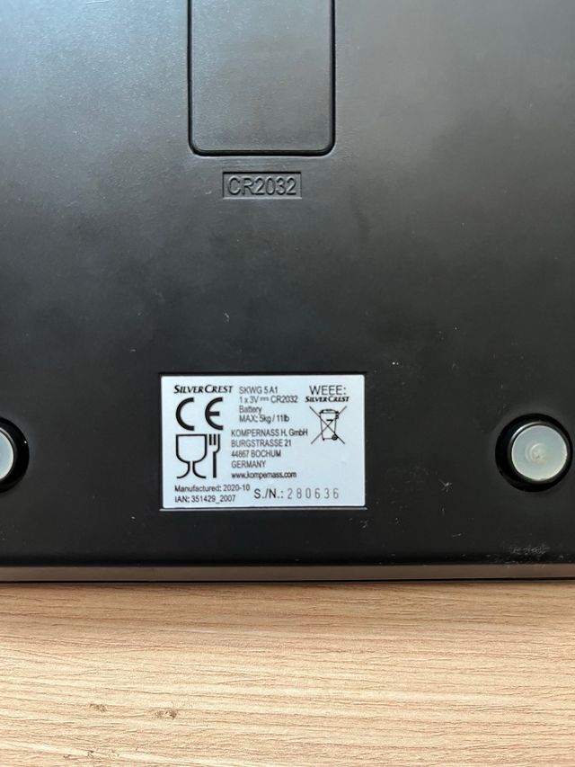 Báscula cocina SILVERCREST