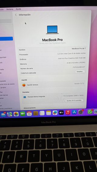 MacBook Pro 13" 2017 Plata
