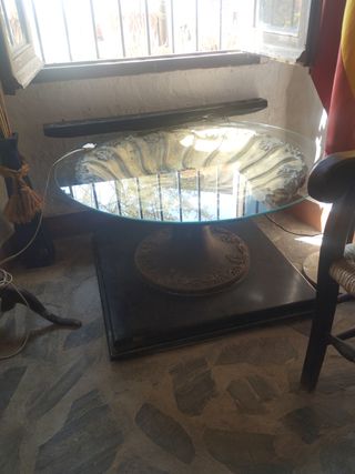 Mesa de centro dorada | Estilo vintage