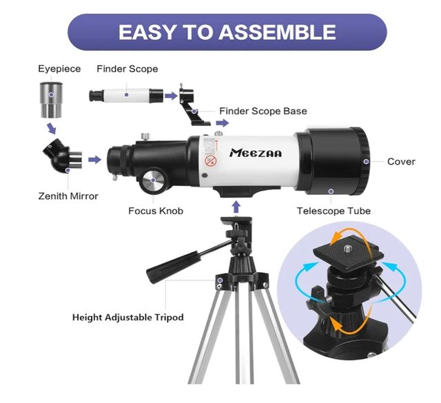 Telescopio Meezaa - Fácil montaje