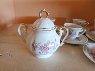 Juego café porcelana 6 tazas