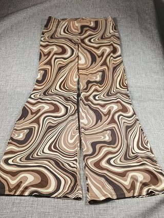 Pantalones estampados marrón beige