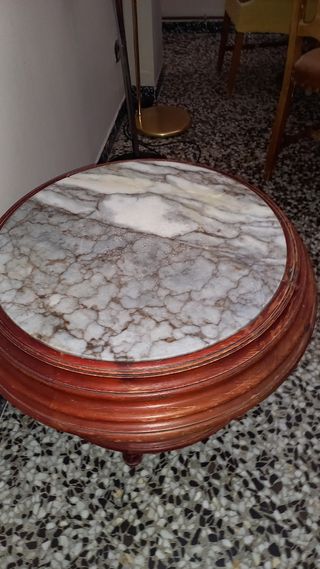 Mesa centro vintage mármol