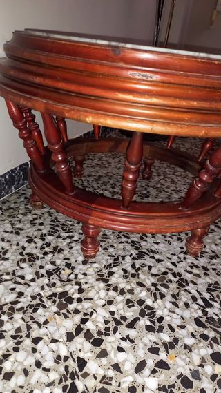 Mesa centro vintage mármol