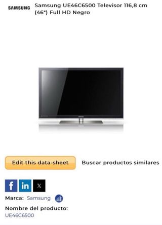 TV Samsung 40" - Pantalla impecable