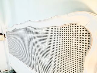 Cabecero cama blanco mimbre