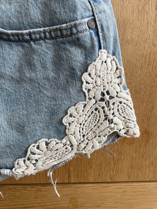 Shorts Pull&Bear jeans con pizzo