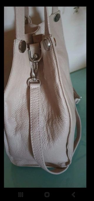 Bolso Piel Beige