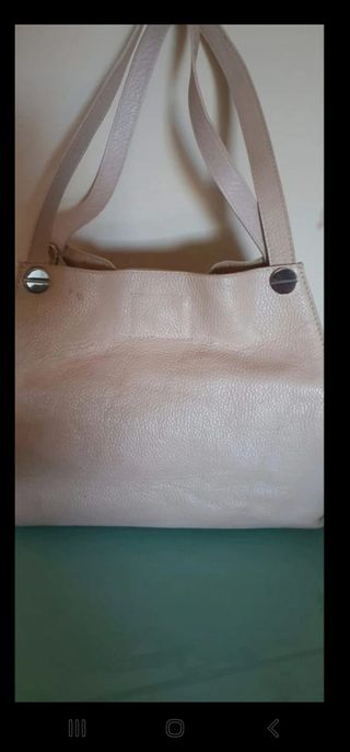 Bolso Piel Beige