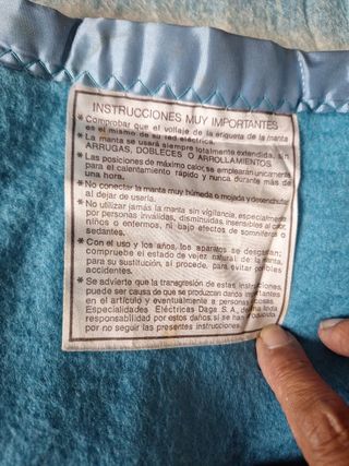 Manta eléctrica azul - 130x75cm