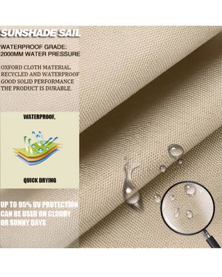 Toldo vela triangular, impermeable, 3x4x5 m