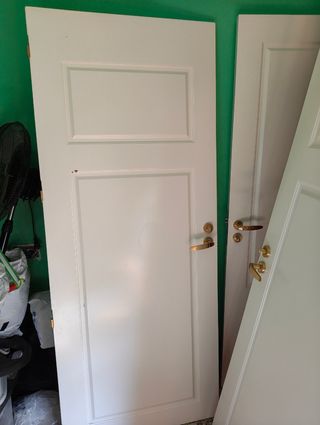 4 Puertas macizas blancasp como se ve  fotos 