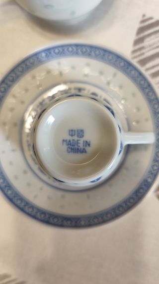 Juego café porcelana azul y blanco