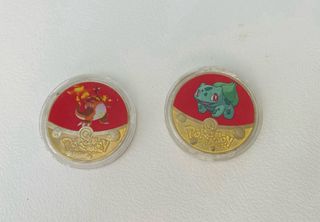 Monedas Pokémon Bulbasaur & Charizard