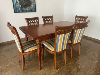 Mesa comedor 6 sillas - madera