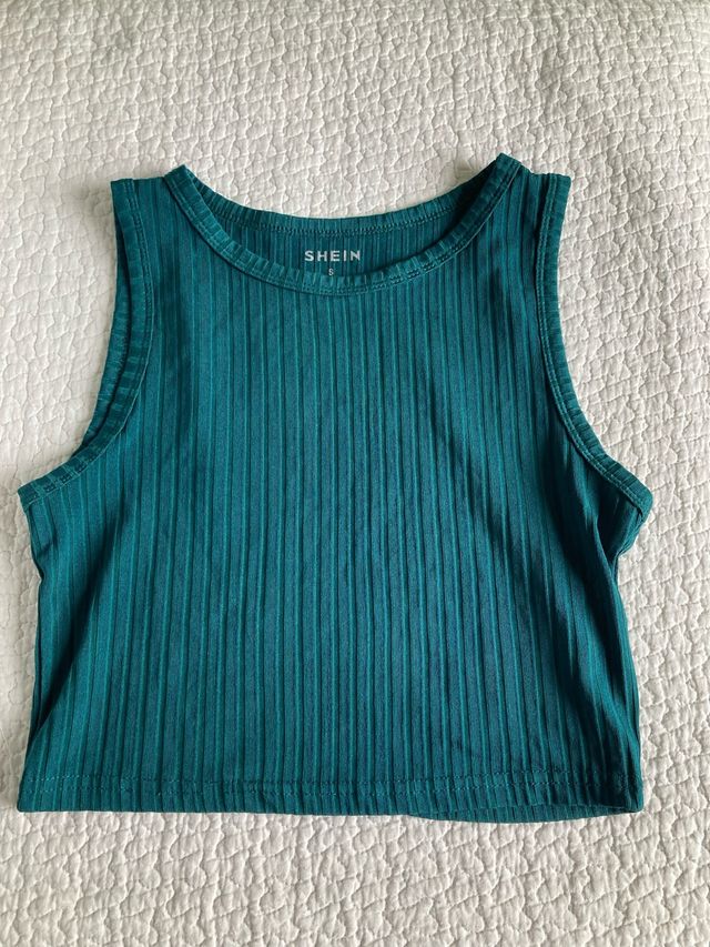 Top Shein verde - Talla S