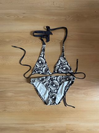 Bikini Roxy blanco y marron