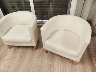 2 Butacas lunares beige