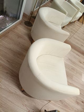 2 Butacas lunares beige