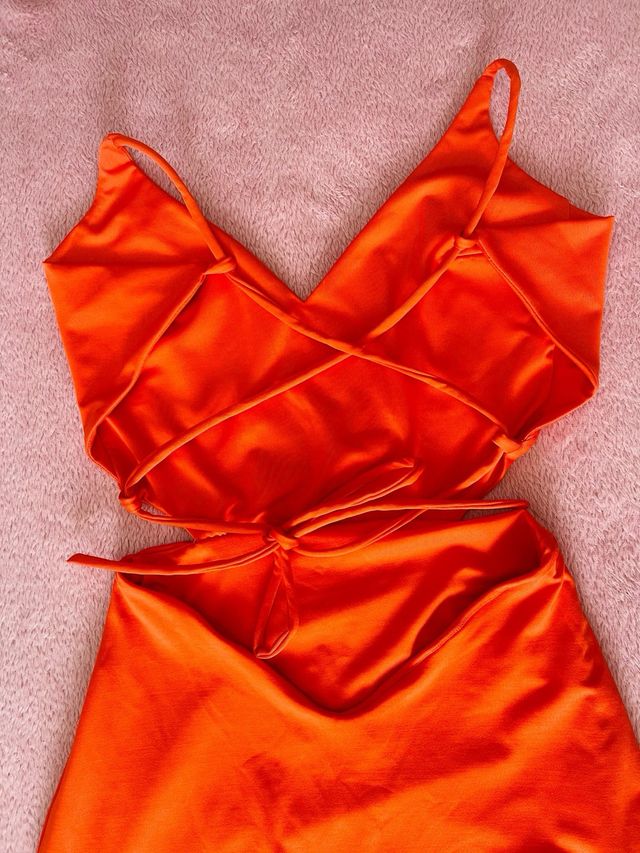 Vestido Naranja Exclusivo- Talla S