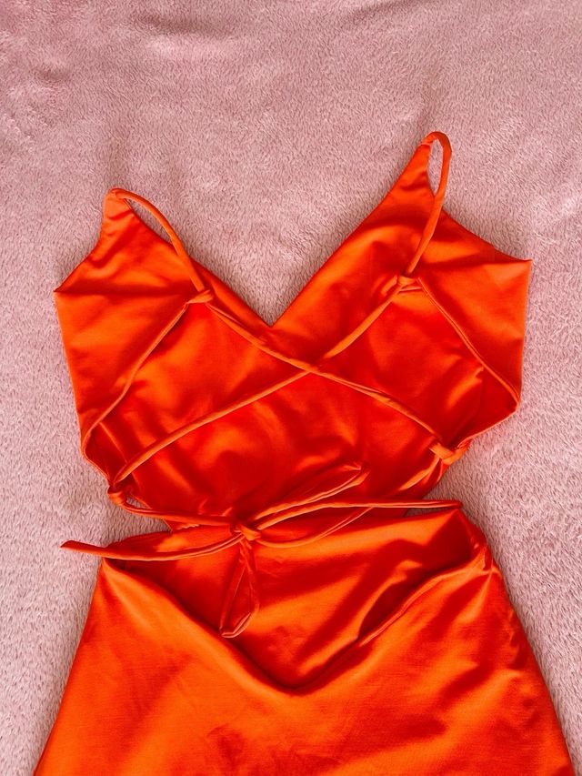 Vestido Naranja Exclusivo- Talla S