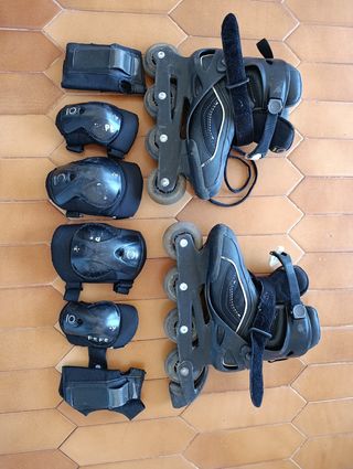 Patines linea + protecciones Talla 39'5 cms