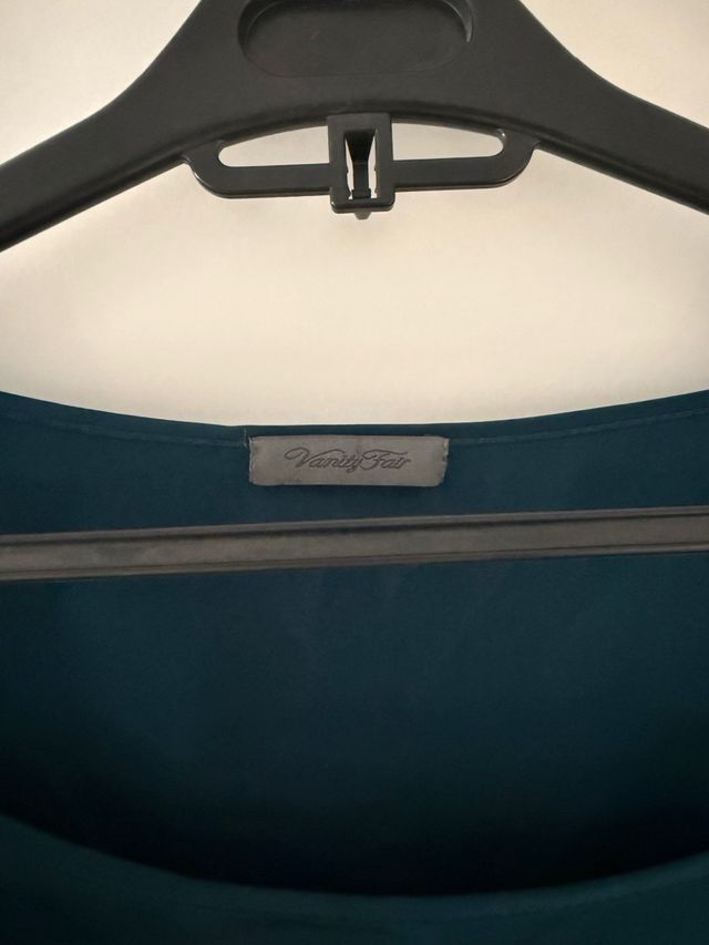 Blusa seda teal - Talla L