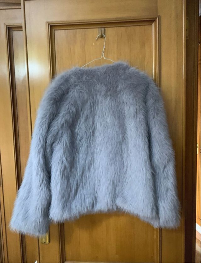 Abrigo pelo gris - Talla M