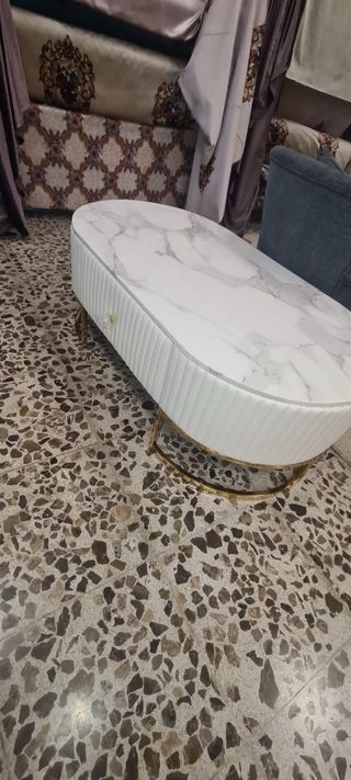 Mesa de centro mármol-terciopelo