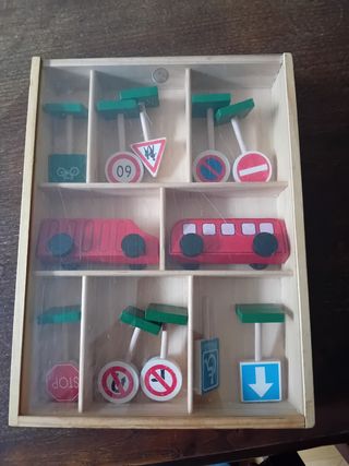 Señalización tráfico madera infantil