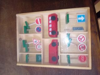 Señalización tráfico madera infantil