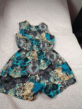 Mono corto turquesa estampado
