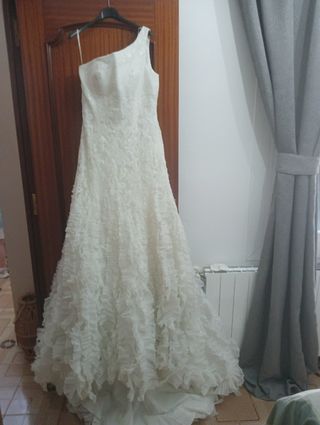Vestido novia blanco antiguo