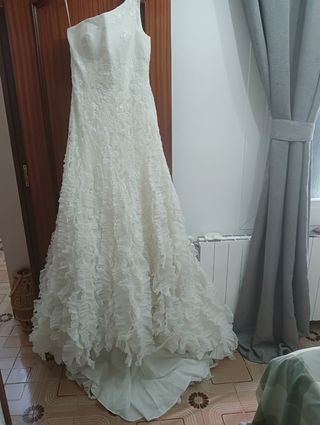 Vestido novia blanco antiguo
