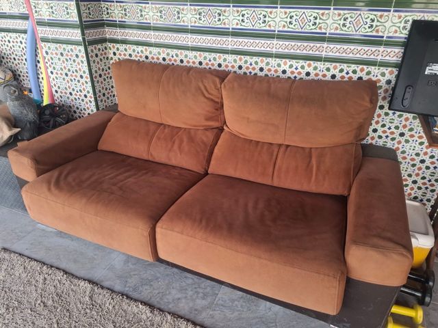 Sofá cama marrón - 2 plazas y 3 plazas